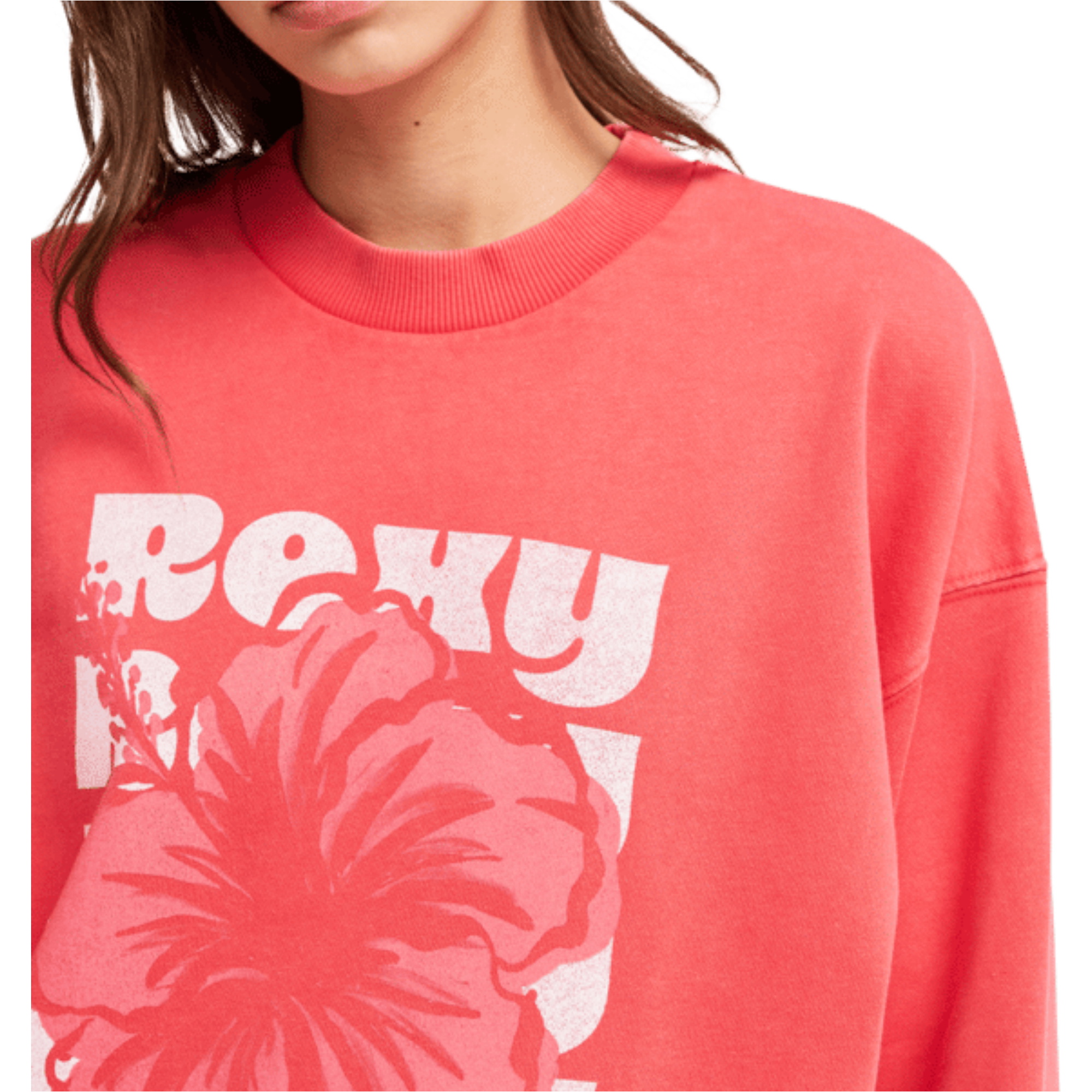 Roxy 2026 Mujer Línea Terry Sweater ERJFT05087 - Hibiscus